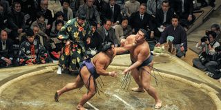 A sumo wrestling match