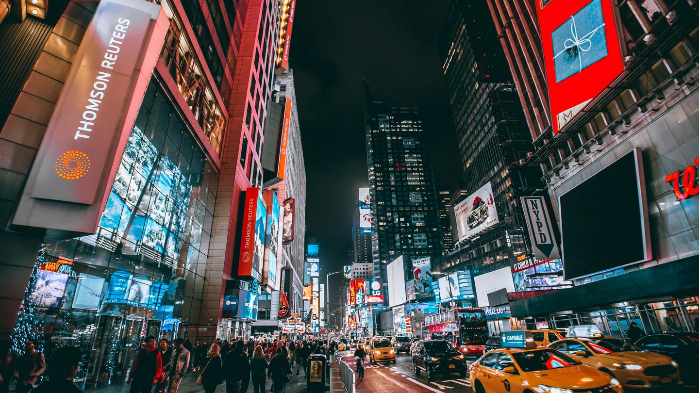 LED screens in Time Square, New York City