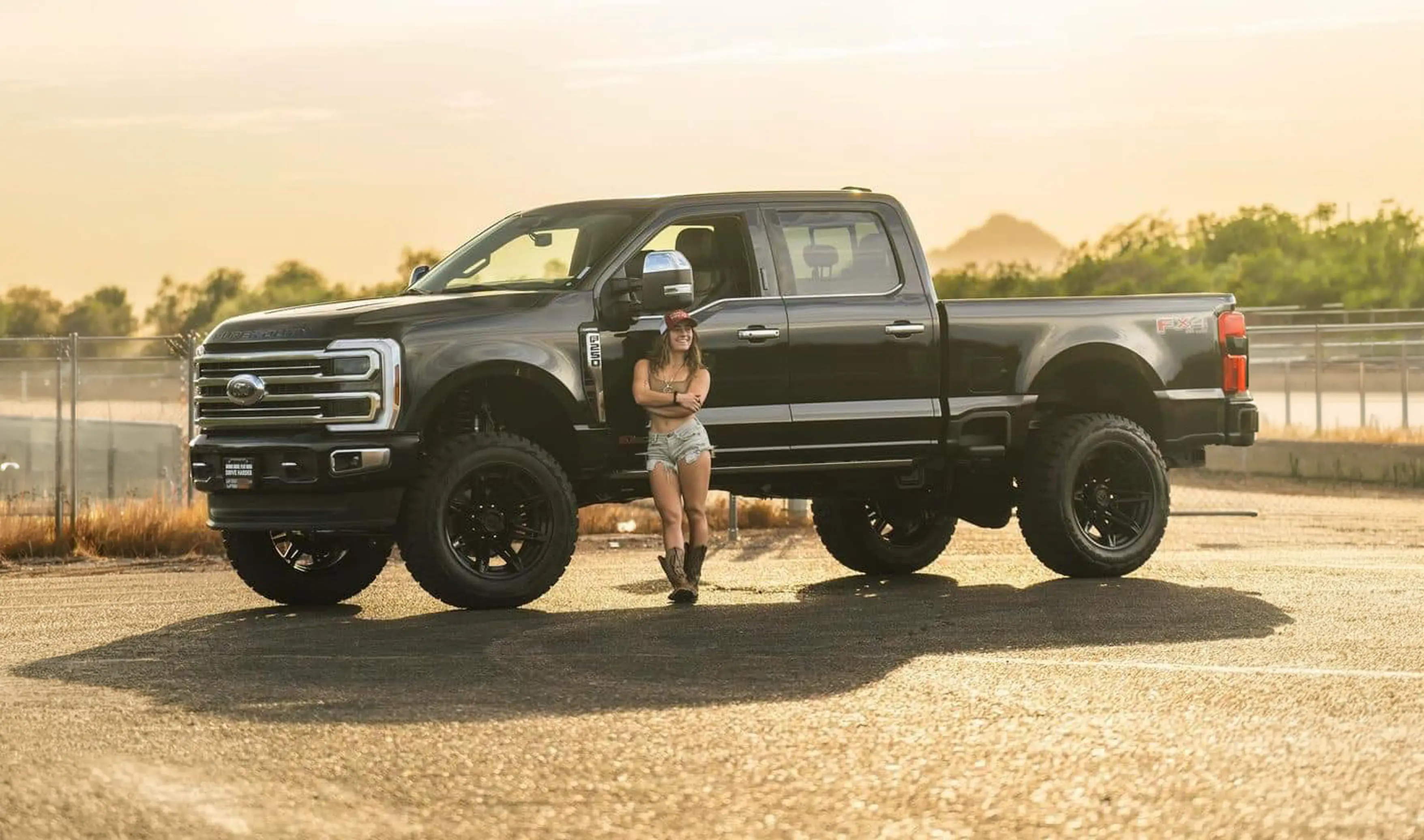 Demi Bagby next to her Ford F-250