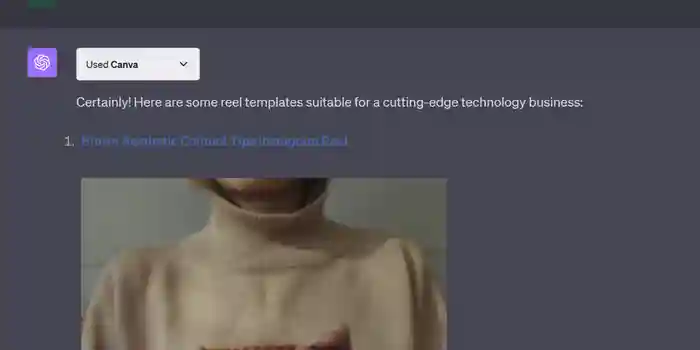 Canva Chat GPT plugin in action