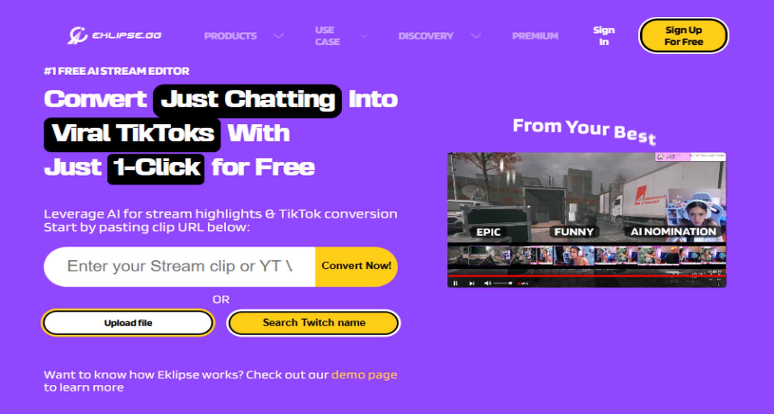 Eklipse AI Video Editing Tool for Gaming Streams & YouTube Top AI Tools