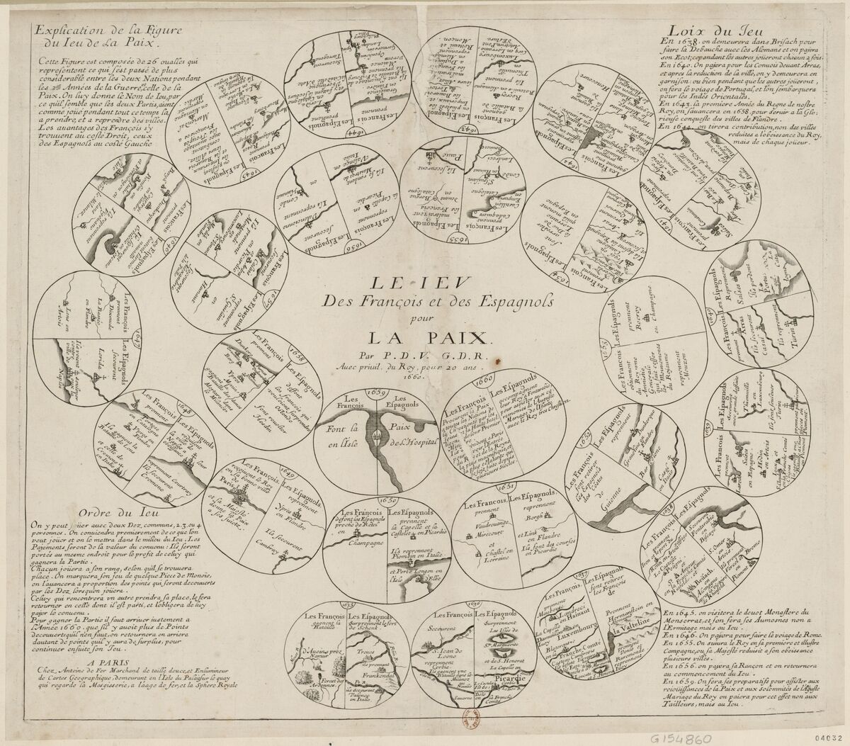 Pierre Duval, Le Jeu des François et des Espagnols pour la Paix (Paris, chez Antoine de Fer,1660), BnF, Department of Prints and Photography, RESERVE QB-201 (45)-FOL, p. 4.