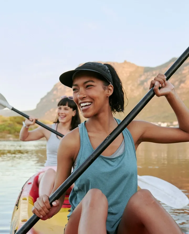 friends kayaking