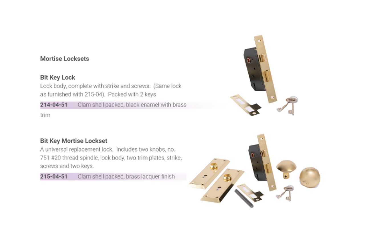 Bit Key Mortise Locks Products Ilco
