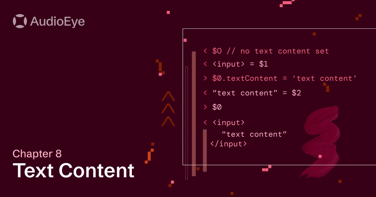 Accessible Coding, Chapter 8: Text Content