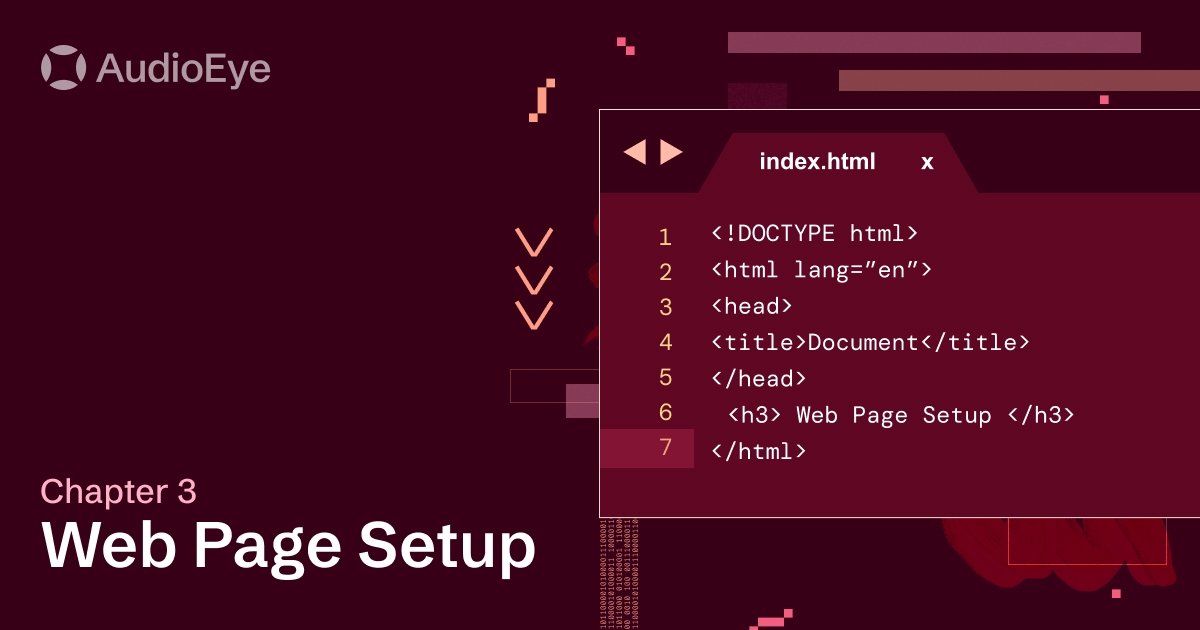 Accessible Coding, Chapter 3: Web Page Setup