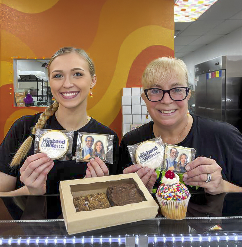 Sweet treats and big smiles at Besties Bakeshop during the Husband & Wife Law Team’s HEART event.
