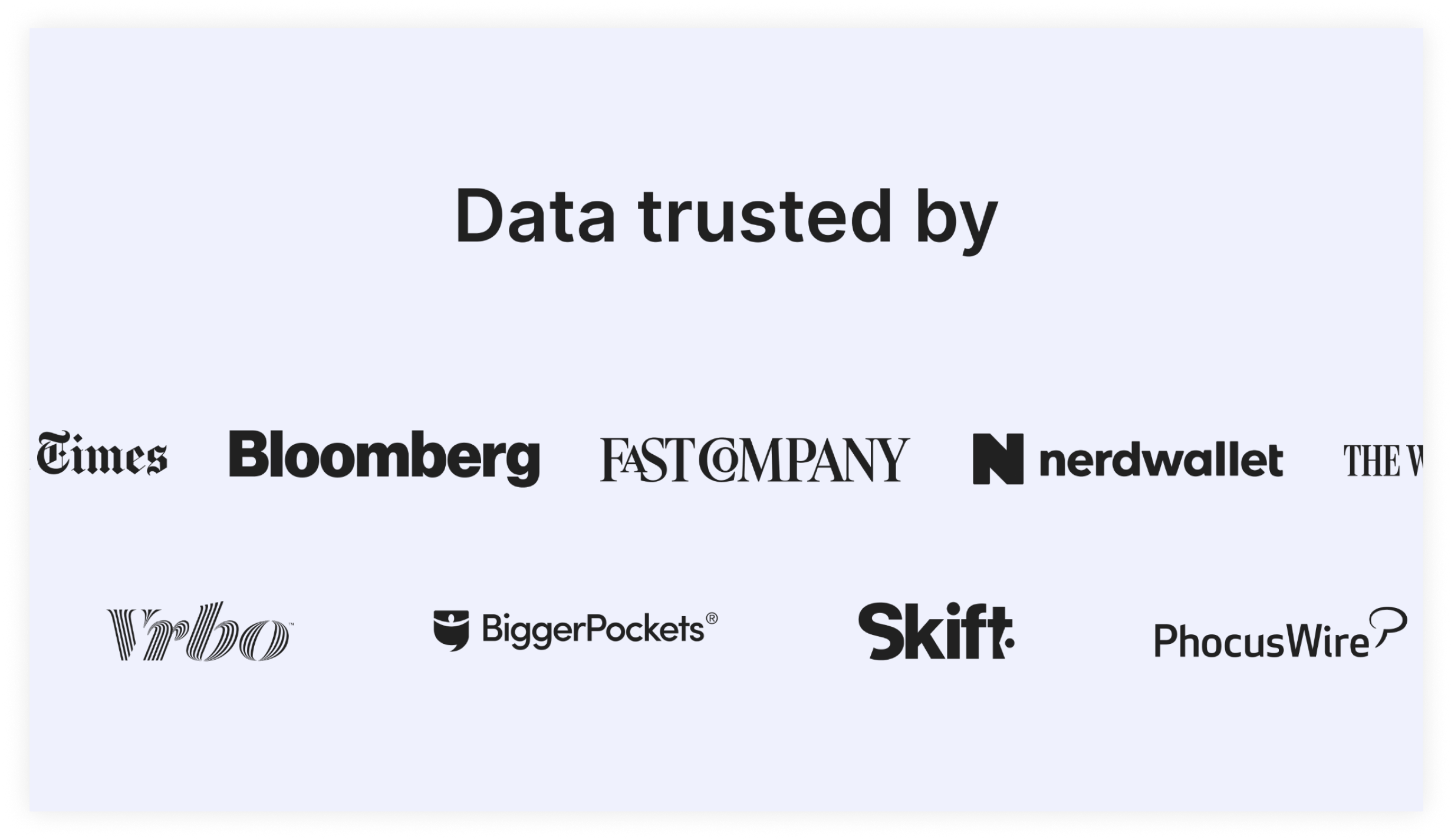 Data trusted by Company