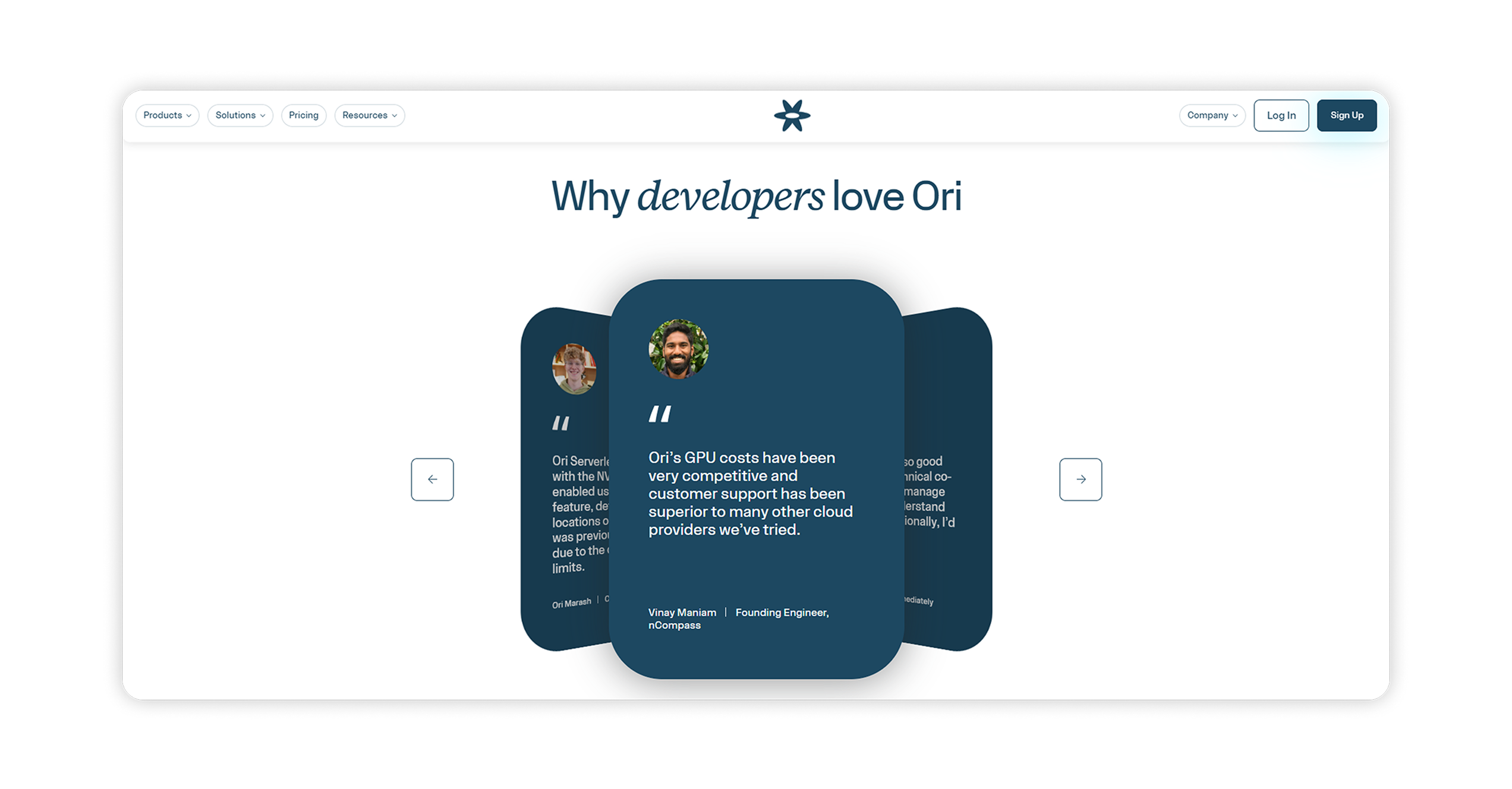ORI - Testimonials