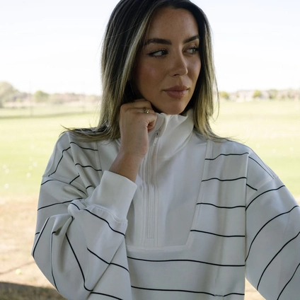 Product photo for Scuba Light Striped Quarter Zip
