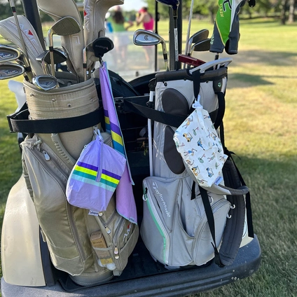 Product photo for Lilac Dreams Magnetic Golf Towel and Accessory Bag (Set of 2)