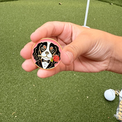 Product photo for The Suiter Dog Golf Ball Marker