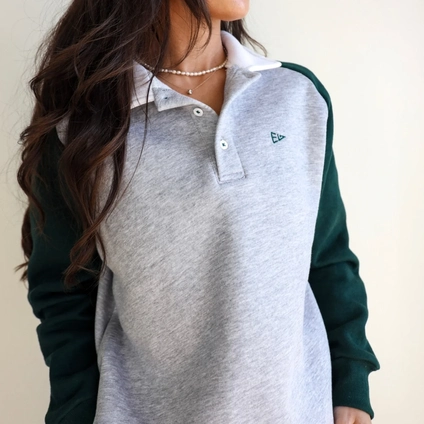 Product photo for Color Block Collared Sweatshirt