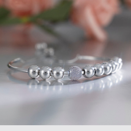 Product photo for Sterling Silver Stroke Counter Bracelet