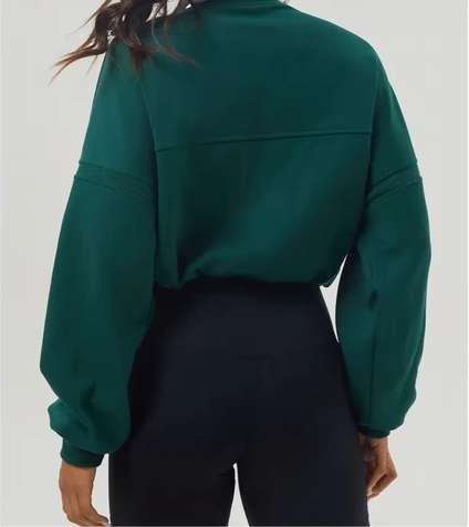 Product photo for Melia Quarter Zip Crop Sweatshirt