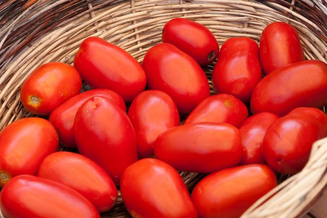 Basket of cherry tomatoes