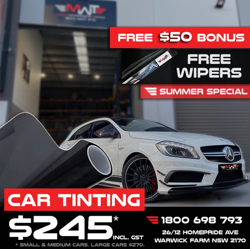 Car Window Tinting Promotion Summer 2024 MWT Auto Glass
