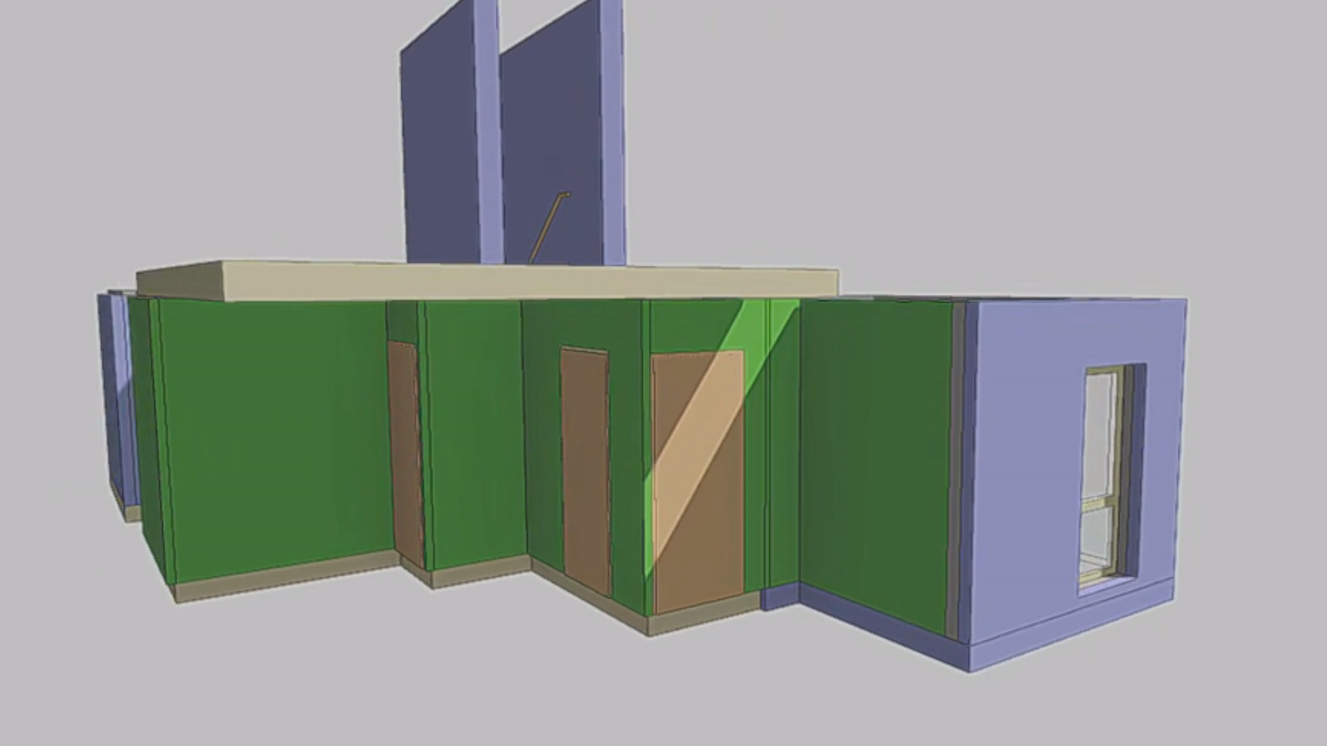 AR overlay of an office in BIM