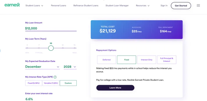 Making private student loan payments while in school | Earnest | Earnest