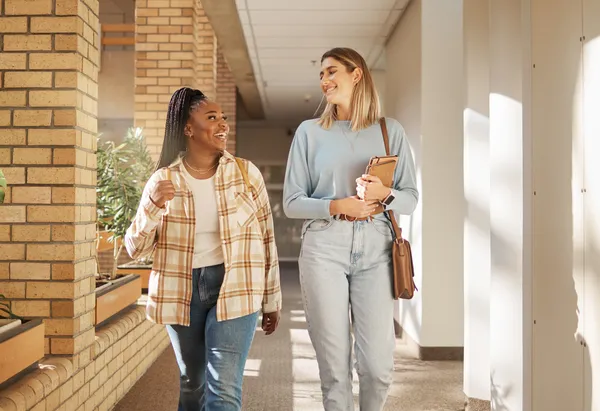 Two women walking