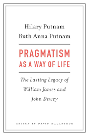 Minimal white book cover framed by thin border. Authors Hilary Putnam and Ruth Anna Putnam. Title: Pragmatism as a Way of Life.