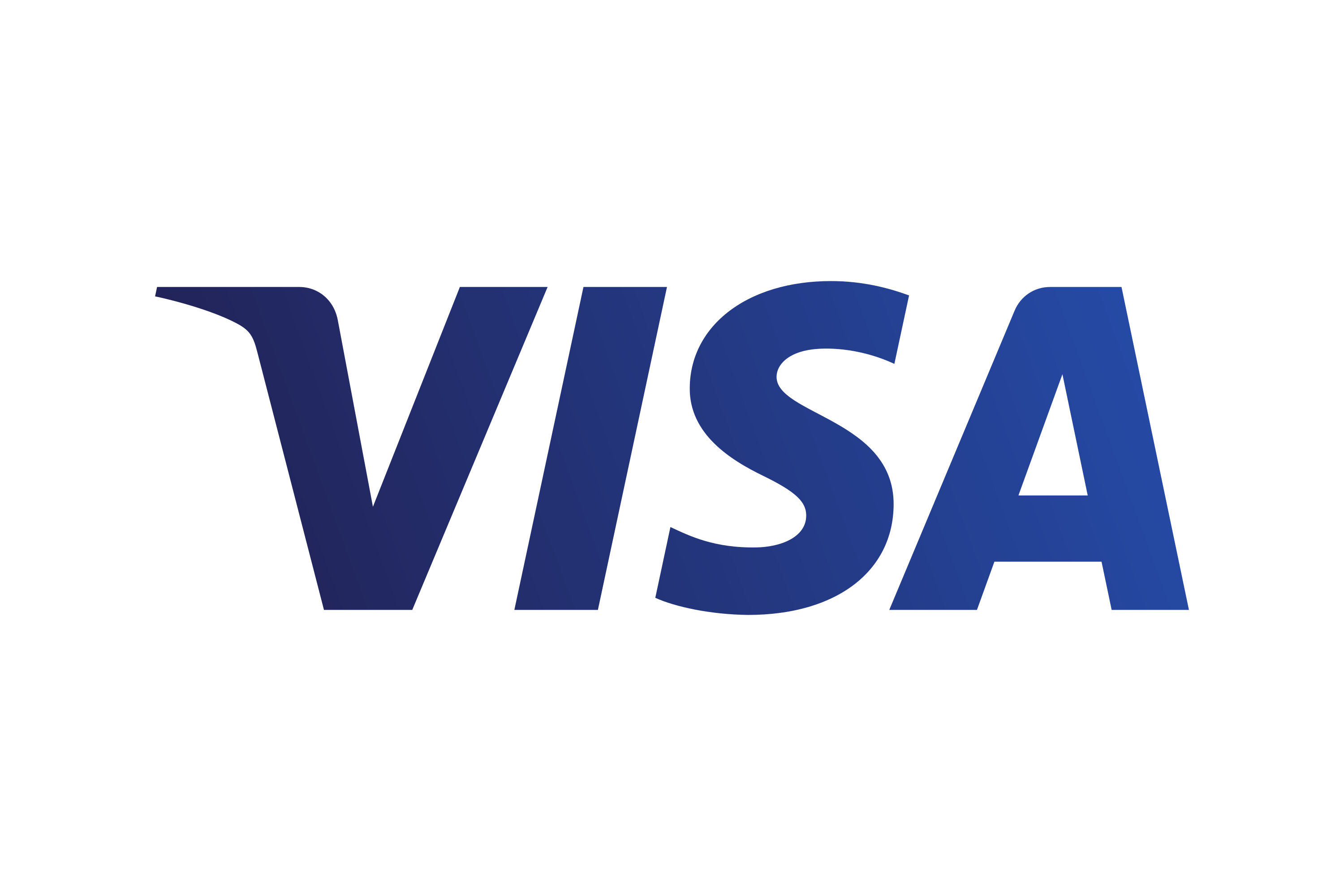 Blue Visa logo with the word "VISA" in bold capital letters against a transparent background.