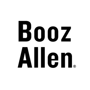 Booz Allen Logo in black on a white background