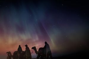 Image of 3 men on camels representing Epiphany