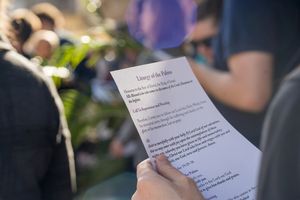Image of person holding special liturgy