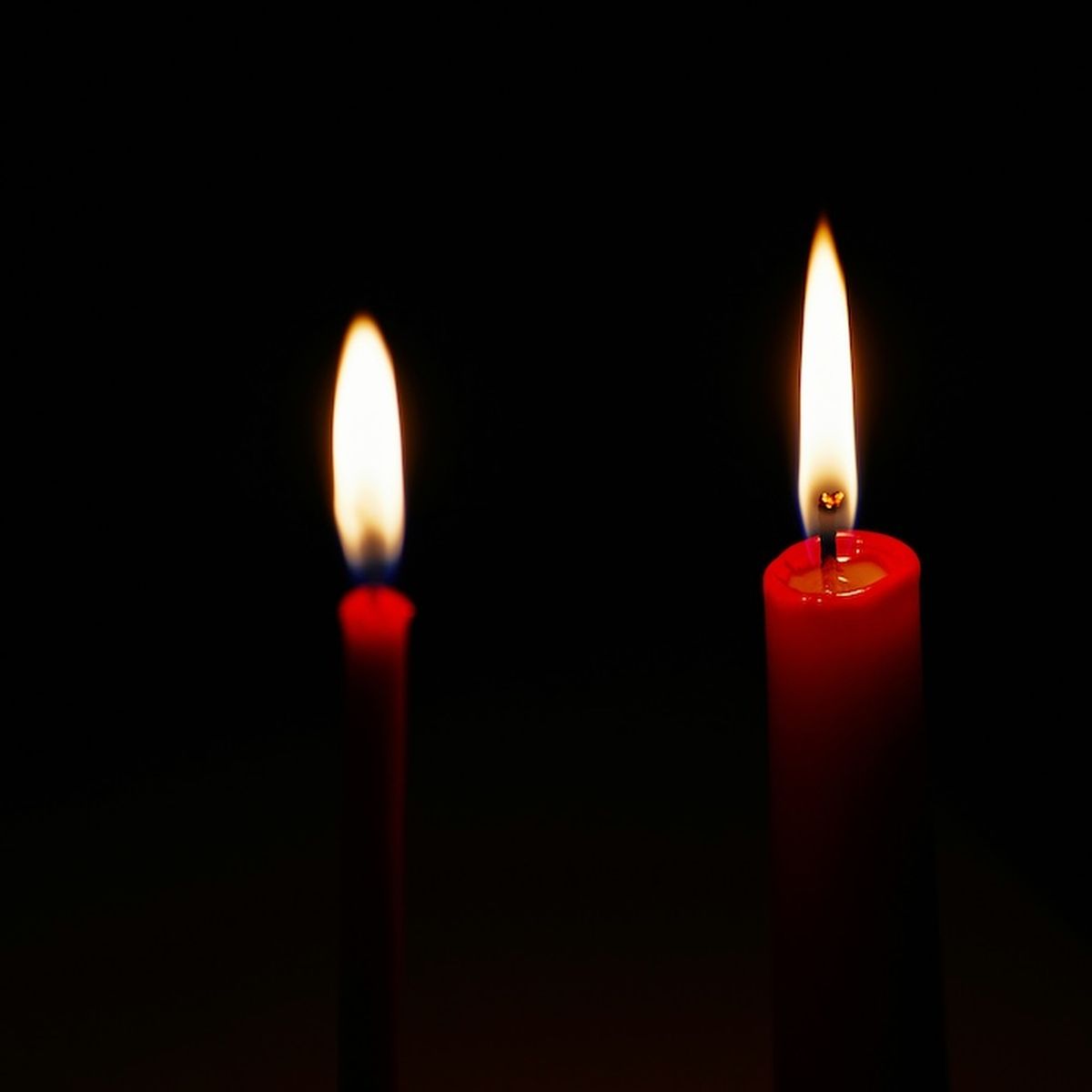 Two red candles.
