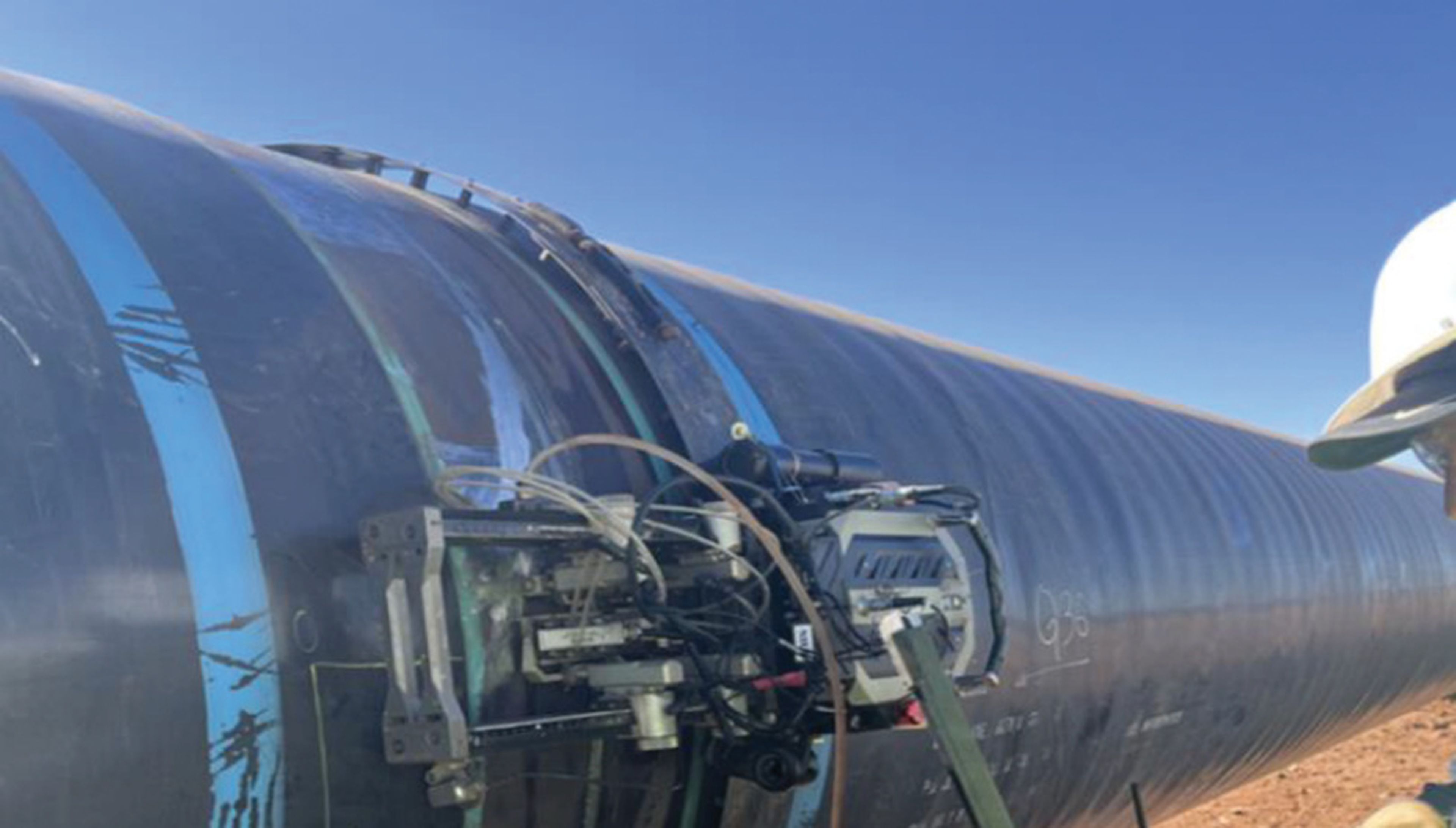 Automated ultrasonic testing for pipeline inspection