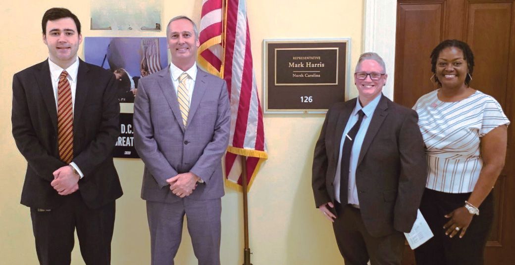 ASNT members meeting with Rep. Mark Harris's staff on Capitol Hill to discuss NDT workforce and apprenticeship legislation