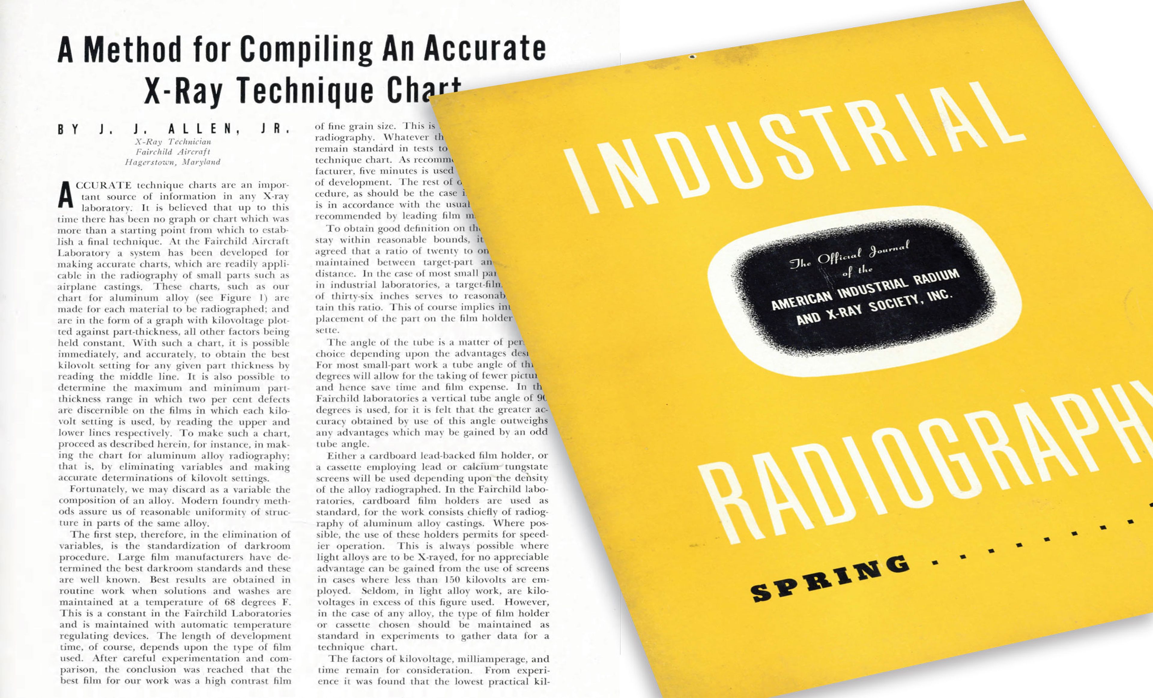 The Vault: 1943 X-ray technique chart article