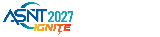 Logo featuring "ASNT 2027 Ignite" with the text in a mix of blue, teal, and orange hues, symbolizing energy and innovation.