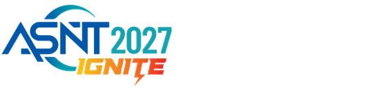 Logo featuring "ASNT 2027 Ignite" with the text in a mix of blue, teal, and orange hues, symbolizing energy and innovation.