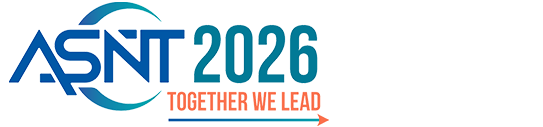 ASNT 2026 logo with the text "Together Ahead" in orange, featuring a stylized circular design around the letters "ASNT."