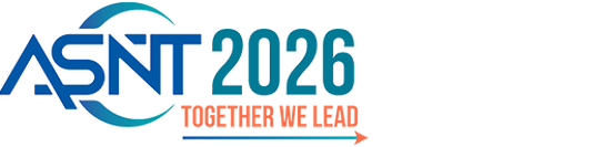 ASNT 2026 logo with the text "Together Ahead" in orange, featuring a stylized circular design around the letters "ASNT."