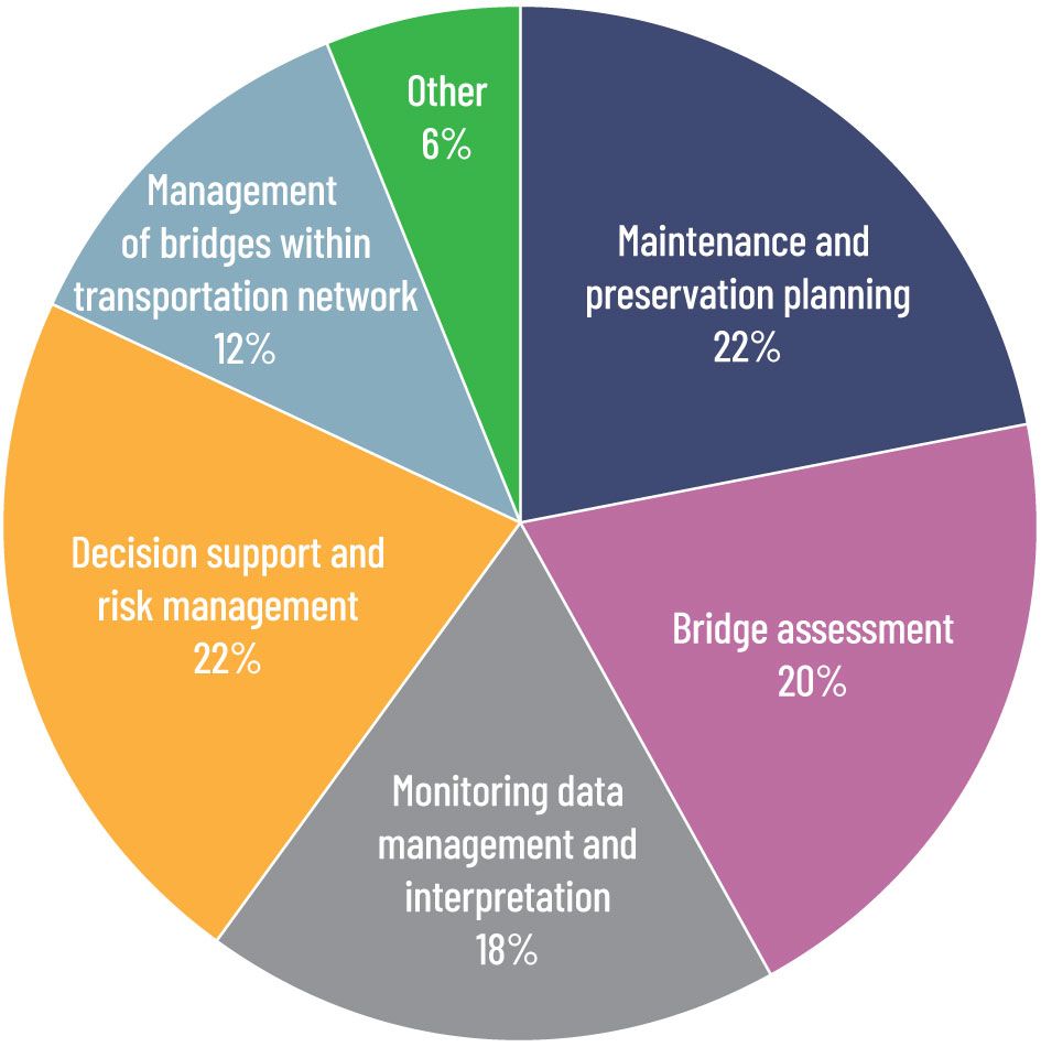 Bridge management challenges as identified by respondents.