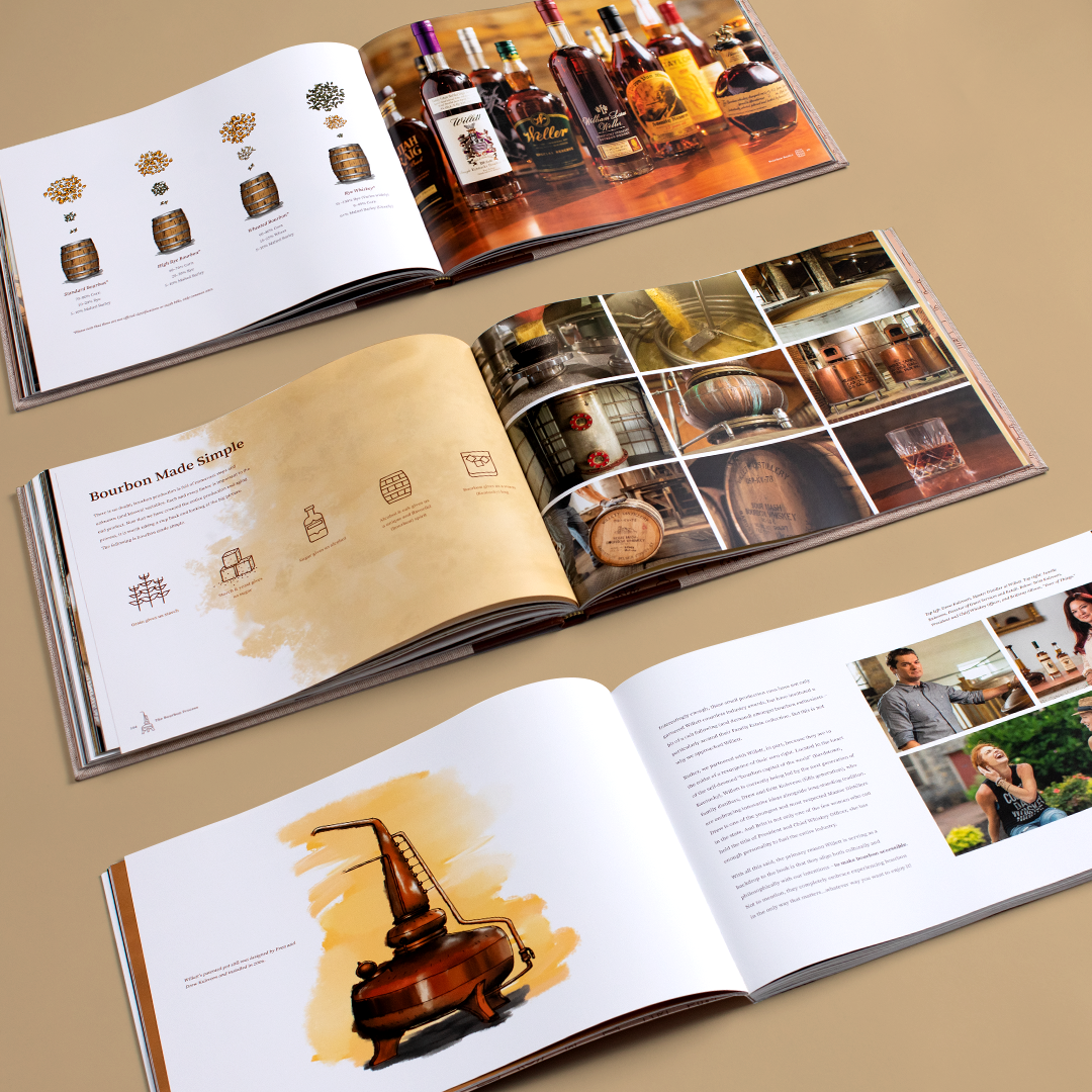 Three 'Simply Bourbon' book interior spreads