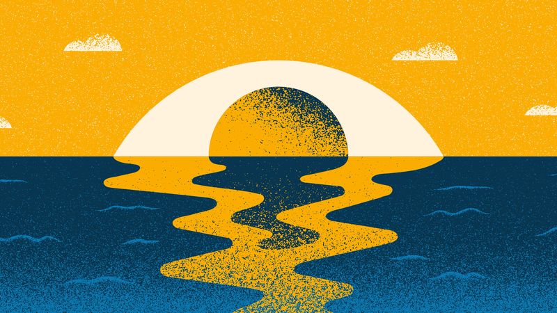AfterImage Film Festival 2026 illustrated design motif of an eye on an ocean horizon
