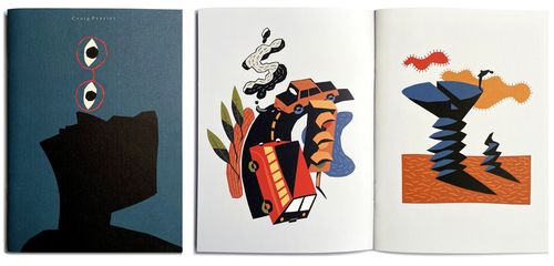 Cover and interior spread of Craig Frazier's promo book