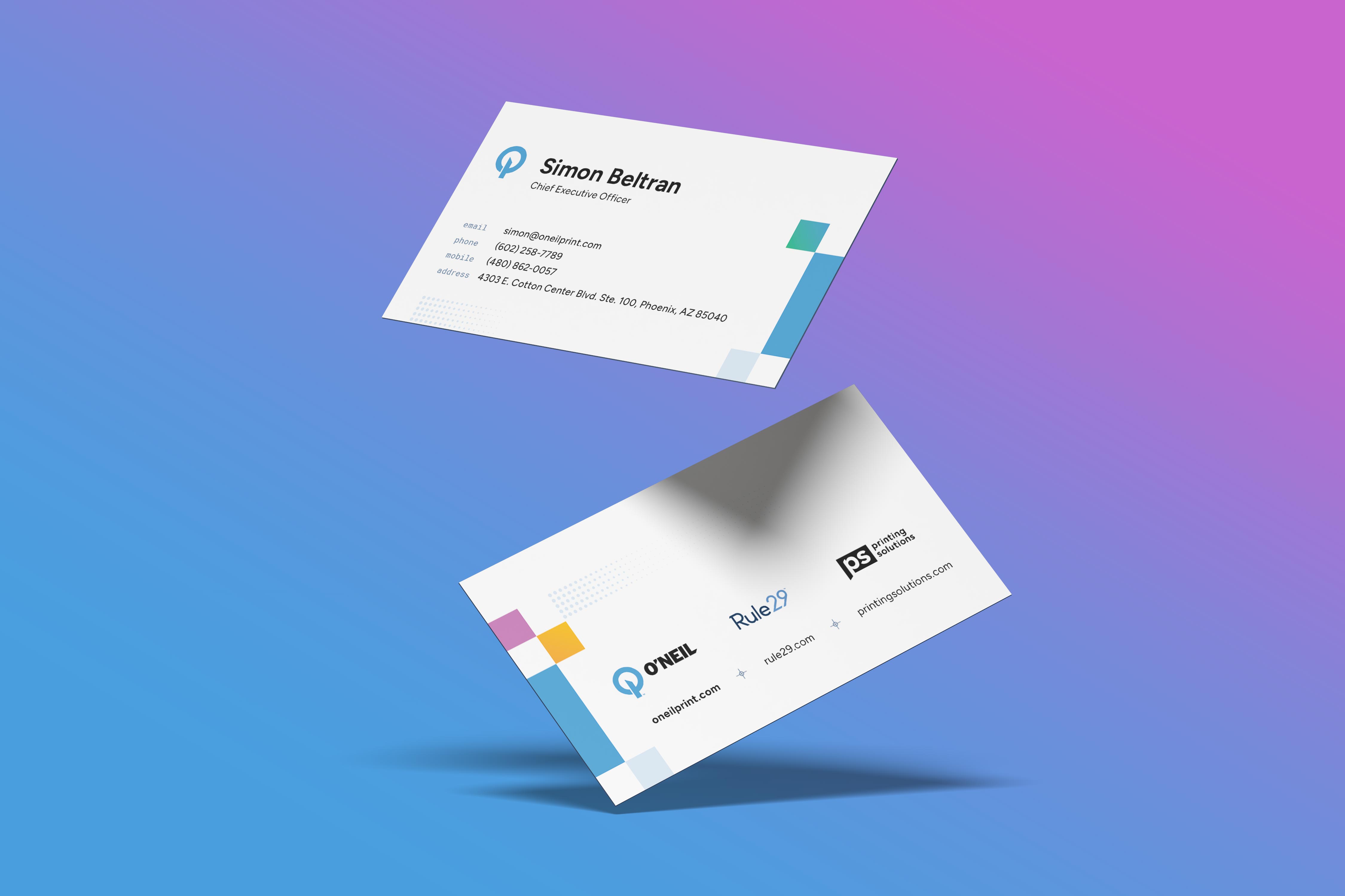 O'Neil business cards