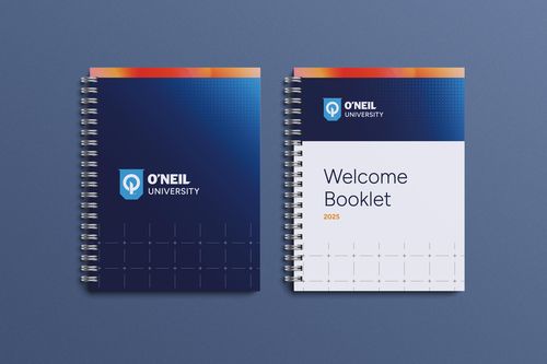 O'Neil University welcome booklets