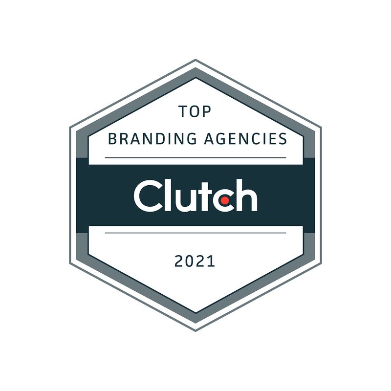 Badge type graphic from Clutch naming Rule29 a top branding agency