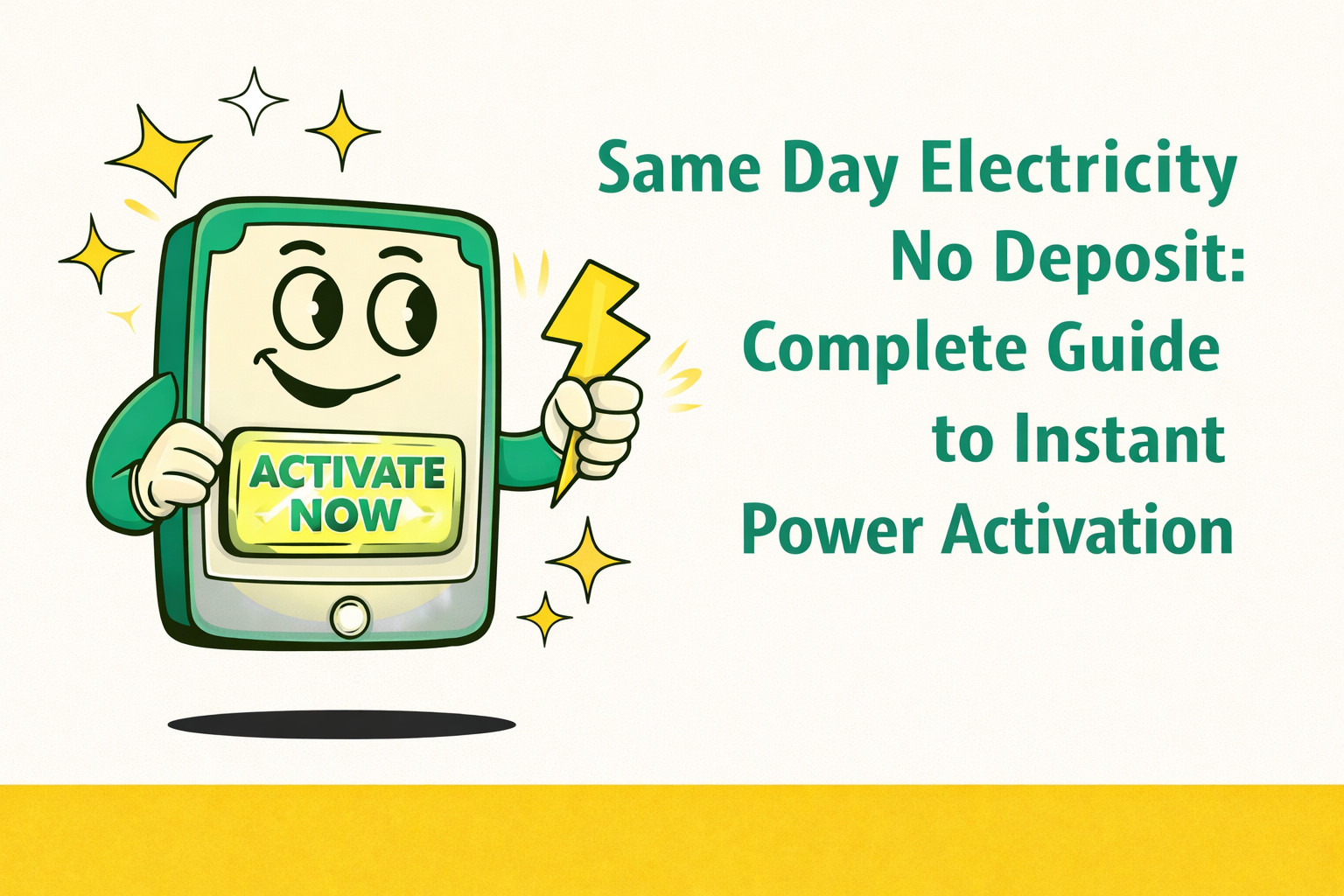 Same Day Electricity No Deposit: Complete Guide to Instant Power Activation