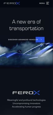 Screenshot of the Ferox website