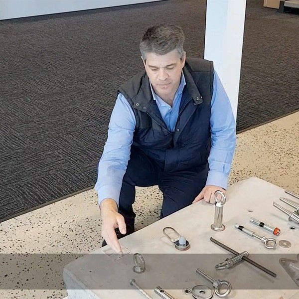 Concrete mount anchor edge distance with chemical anchors Kattsafe