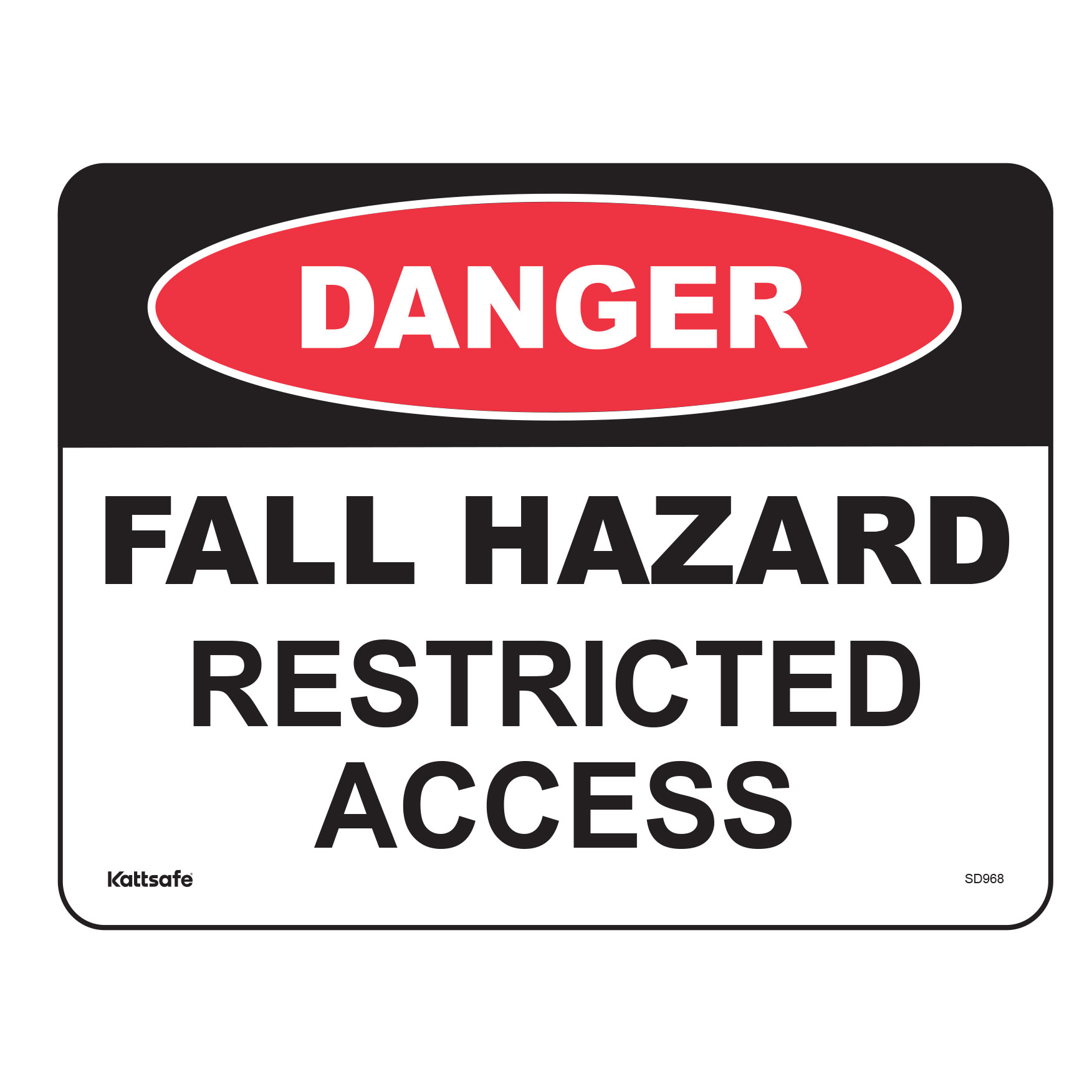 SD968 Signboard - fall hazard | Kattsafe