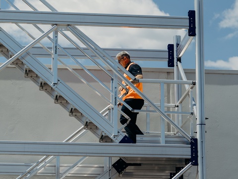 Kattsafe modular access components assembled on site without hot works
