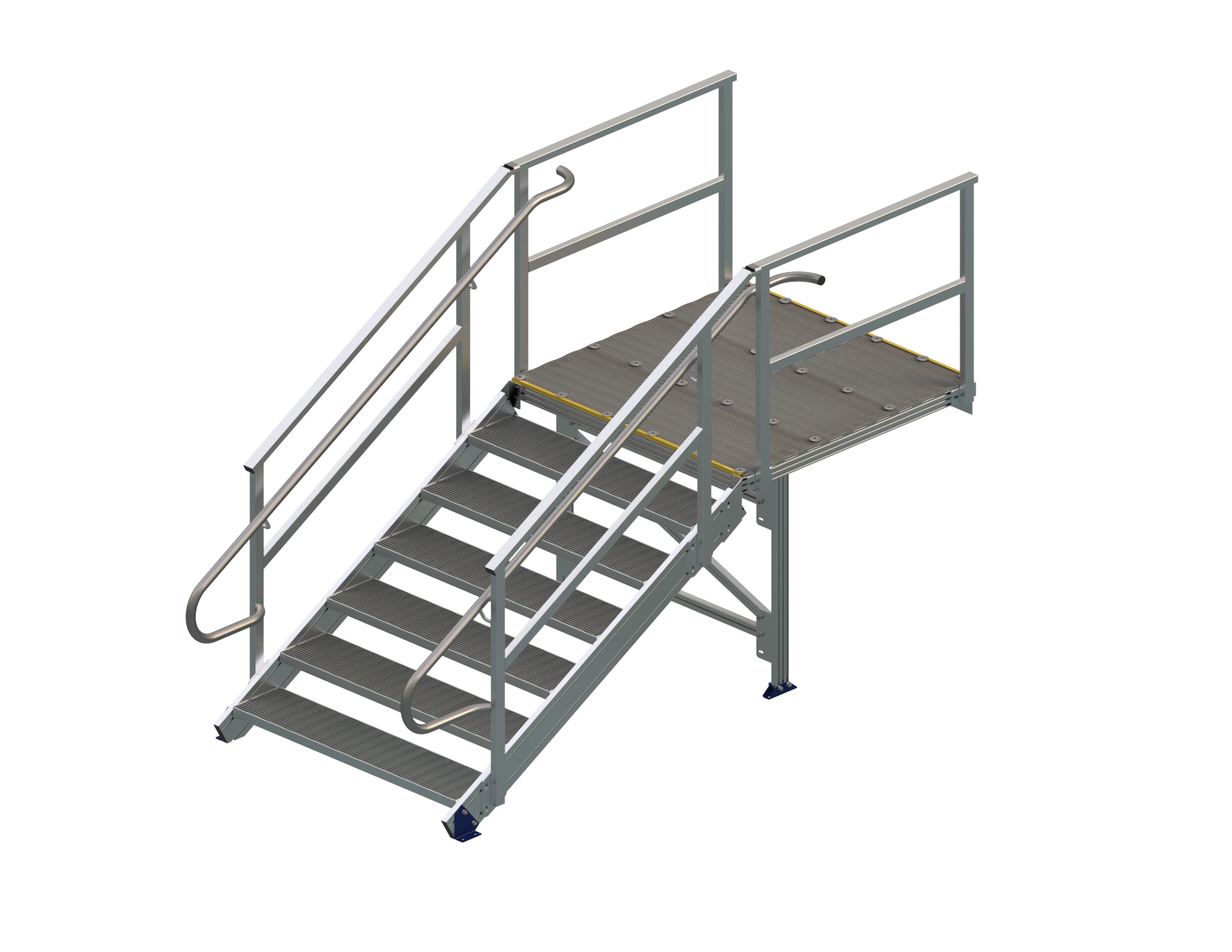 Aluminum crossover stairs | Kattsafe, image size:1787x1382